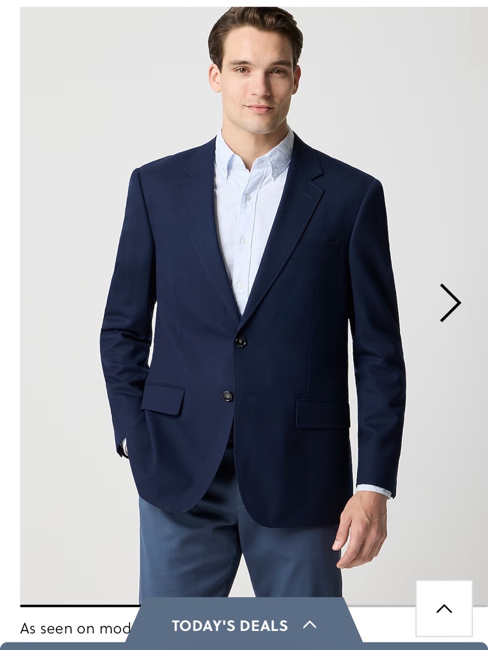 J. Crew Factory Navy Two-Button Sport Coat - Picture 2 of 10